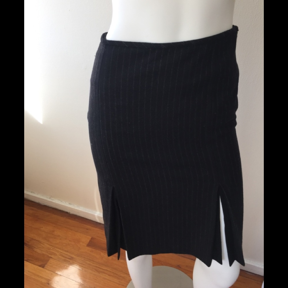 EUC BluGirl Blumarine pin striped multi slit skirt